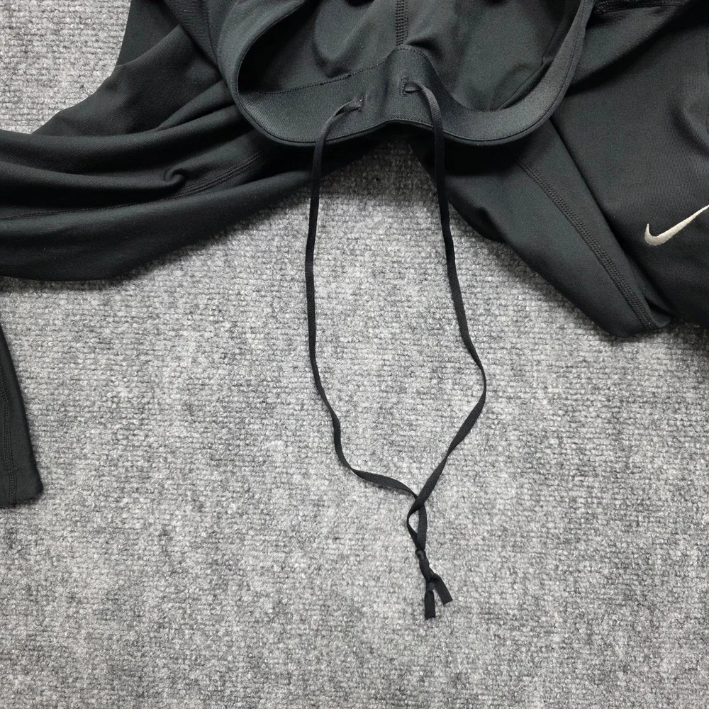 Nike Dri-FIT Cropped Running Leggings Women's Medium Black Back Zipper Pocket